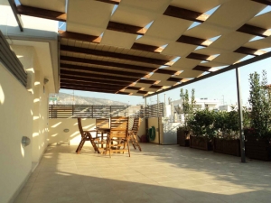 περγκολα με σταθερα υφάσματα